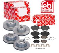Febi Dischi Freno Anteriori Ventilati+Posteriore+Pastiglie per BMW 3er Tour 4