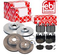 Febi Dischi Freno Anteriori Ventilati+Posteriore+Pastiglie per BMW 7er 8 Coupé