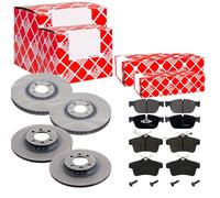 Febi Dischi Freno Anteriori Ventilati+Posteriore+Pastiglie per Citroën DS5 DS4
