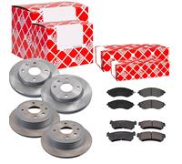 Febi Dischi Freno Anteriori Ventilati+Posteriore+Pastiglie per Daewoo Nubira