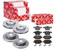 Febi Dischi Freno Anteriori Ventilati+Posteriore+Pastiglie per Ford Galaxy
