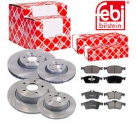 Febi Dischi Freno Anteriori Ventilati+Posteriore+Pastiglie per Ford Kuga II .
