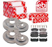 Febi Dischi Freno Anteriori Ventilati+Posteriore+Pastiglie per Ford USA Sonda