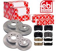 Febi Dischi Freno Anteriori Ventilati+Posteriore+Pastiglie per Mazda 323 F Bg