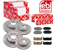 Febi Dischi Freno Anteriori Ventilati+Posteriore+Pastiglie per Mazda MX-5 i Na