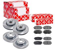 Febi Dischi Freno Anteriori Ventilati+Posteriore+Pastiglie per Mazda MX-5 IV