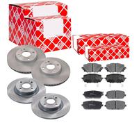 Febi Dischi Freno Anteriori Ventilati+Posteriore+Pastiglie per Mazda MX-5 IV)