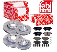 Febi Dischi Freno Anteriori Ventilati+Posteriore+Pastiglie per Opel Corsa D '