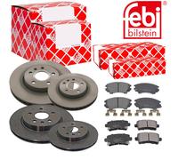 Febi Dischi Freno Anteriori Ventilati+Posteriore+Pastiglie per Opel Insignia A