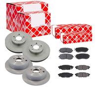 Febi Dischi Freno Anteriori Ventilati+Posteriore+Pastiglie per Toyota Gt 86