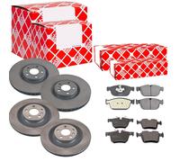 Febi Dischi Freno Anteriori Ventilati+Posteriore+Pastiglie per Volvo XC90 II