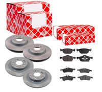 Febi Dischi Freno Anteriori Ventilati + Posteriore + per Honda Civic ( Ix ) Fb