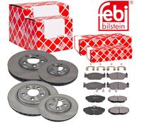 Febi Dischi Freno Anteriori Ventilati + Posteriore + per JAGUAR S-TYPE X200