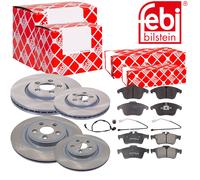 Febi Dischi Freno Anteriori Ventilati + Posteriore + per Jaguar XF Sportbrake