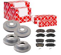 Febi Dischi Freno Anteriori Ventilati + Posteriore + per Jeep Compass Patriot
