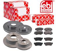 Febi Dischi Freno Anteriori Ventilati + Posteriore + per Kia Sportage Hyundai