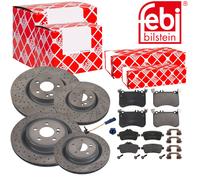 Febi Dischi Freno Anteriori Ventilati + Posteriore + per Mercedes Cla C117 X117