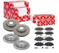 Febi Dischi Freno Anteriori Ventilati + Posteriore + per Mercedes Viano W639