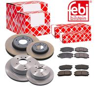 Febi Dischi Freno Anteriori Ventilati + Posteriore + per Opel Antara Chevrolet