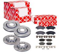 Febi Dischi Freno Anteriori Ventilati + Posteriore + per Opel Corsa F Peugeot