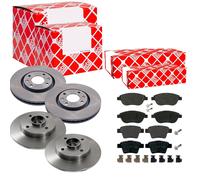 Febi Dischi Freno Anteriori Ventilati + Posteriore + per Peugeot 207 Cccc 307