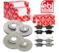 Febi Dischi Freno Anteriori Ventilati + Posteriore + per Peugeot 508 Nero Io