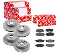 Febi Dischi Freno Anteriori Ventilati + Posteriore + per Subaru XV Forester