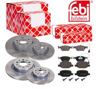 Febi Dischi Freno Pieno Frontale+Posteriore+Pastiglie Freno per Alfa Romeo 156