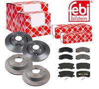 Febi Dischi Freno Ventilato Anteriore + Post + Pastiglie per Citroën