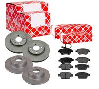 Febi Dischi Freno Ventilato Anteriore + Post + Pastiglie per Fiat Stilo Bravo II