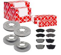 Febi Dischi Freno Ventilato Anteriore + Post + Pastiglie per Hyundai Coupe