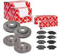 Febi Dischi Freno Ventilato Anteriore + Post + Pastiglie per Lancia Delta III