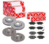 Febi Dischi Freno Ventilato Anteriore + Post + Pastiglie per Lancia Delta III .