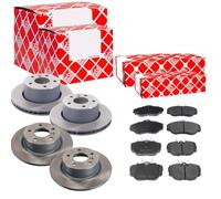 Febi Dischi Freno Ventilato Anteriore + Post + Pastiglie per ,Land Rover