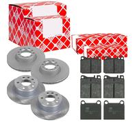 Febi Dischi Freno Ventilato Anteriore + Post + Pastiglie per MERCEDES CLASSE S