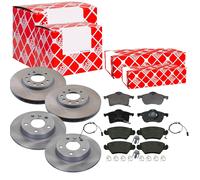 Febi Dischi Freno Ventilato Anteriore + Post + Pastiglie per Opel Astra G Cabrio