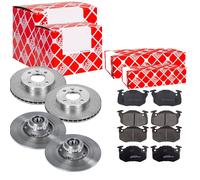 Febi Dischi Freno Ventilato Anteriore + Post + Pastiglie per Renault Clio i