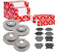 Febi Dischi Freno Ventilato Anteriore + Post + Pastiglie per Toyota Corolla