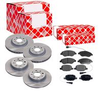 Febi Dischi Freno Ventilato Anteriore+Posteriore+Pastiglie per Alfa Romeo Mito