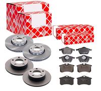 Febi Dischi Freno Ventilato Anteriore+Posteriore+Pastiglie per Audi A4