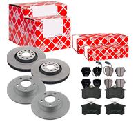 Febi Dischi Freno Ventilato Anteriore+Posteriore+Pastiglie per Audi A6 Avant