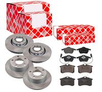 Febi Dischi Freno Ventilato Anteriore+Posteriore+Pastiglie per Audi A6 VW