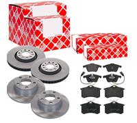 Febi Dischi Freno Ventilato Anteriore+Posteriore+Pastiglie per Audi Allroad