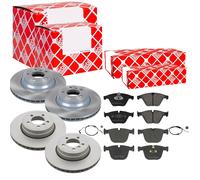 Febi Dischi Freno Ventilato Anteriore+Posteriore+Pastiglie per BMW 7er E65