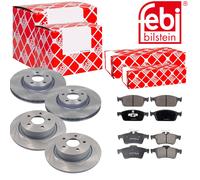 Febi Dischi Freno Ventilato Anteriore+Posteriore+Pastiglie per Ford Kuga II (