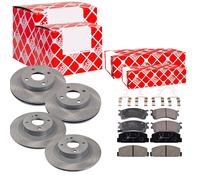 Febi Dischi Freno Ventilato Anteriore+Posteriore+Pastiglie per Mazda 323 VI Bj