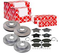 Febi Dischi Freno Ventilato Anteriore+Posteriore+Pastiglie per Opel Astra G