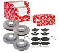 Febi Dischi Freno Ventilato Anteriore+Posteriore+Pastiglie per Opel Cabriolet