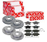 Febi Dischi Freno Ventilato Anteriore+Posteriore+Pastiglie per Opel, Cabriolet