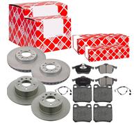 Febi Dischi Freno Ventilato Anteriore+Posteriore+Pastiglie per Opel Vectra - B